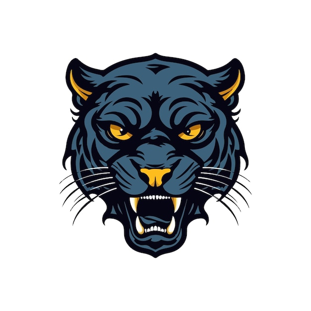 Diseño Logotipo Mascota Pantera Ilustración Vector Pantera