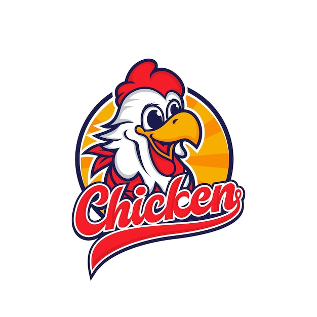 Diseño de logotipo de mascota de pollo