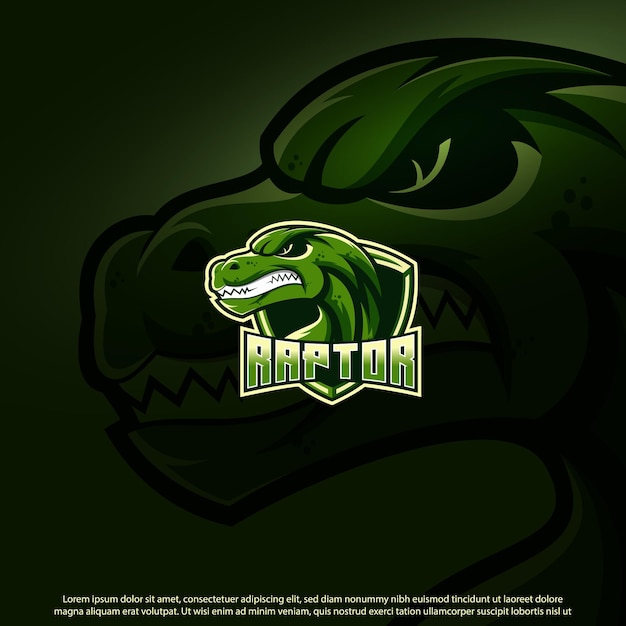 Diseño de logotipo de mascota Raptor buen uso para símbolo identyti emblema insignia club equipo juegos esport y más