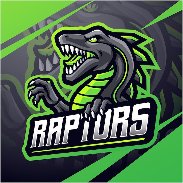 Diseño de logotipo de mascota Raptor esport