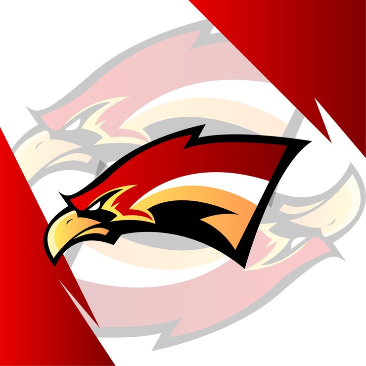 Vector diseño de logotipo de mascota red eagle esport