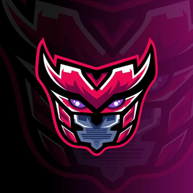 Diseño de logotipo de mascota robótica esport