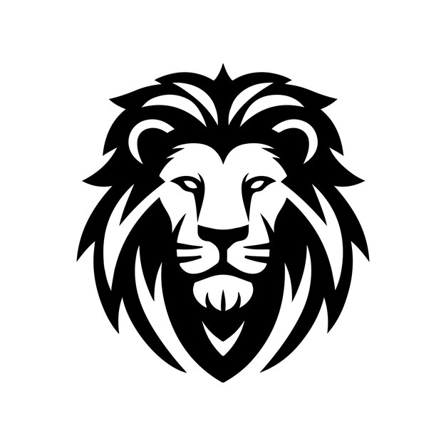 diseño de logotipo de mascota simple de león
