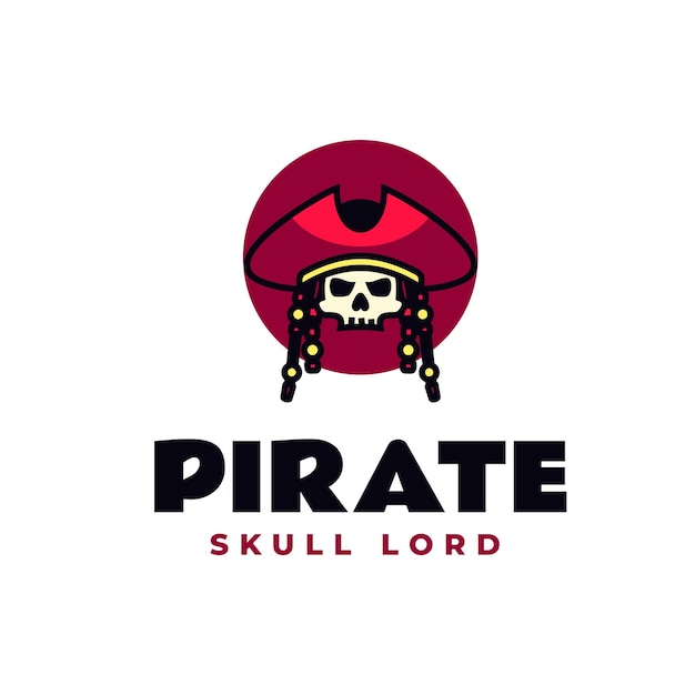 Diseño del logotipo de la mascota de Skull Pirate