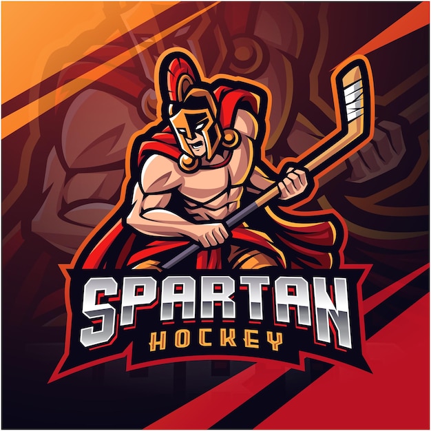 Vector diseño del logotipo de la mascota de spartan esport