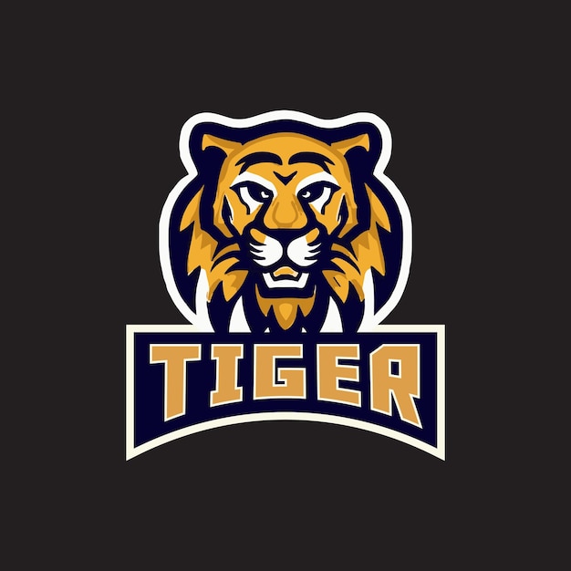 Diseño de logotipo de la mascota del tigre
