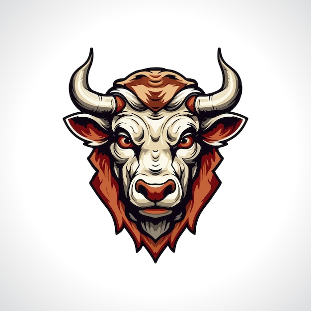 Diseño Logotipo Mascota Toro Ilustración Vector Toro