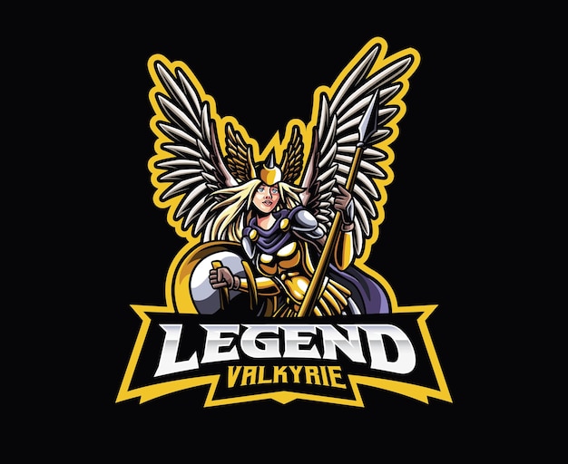 Diseño del logotipo de la mascota Valkyrie