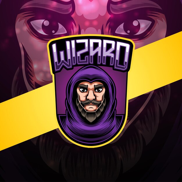 Diseño de logotipo de mascota wizard esport