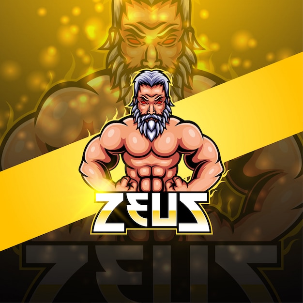 Diseño del logotipo de la mascota zeus esport