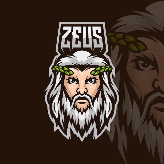 Diseño de logotipo de la mascota de zeus gaming esports