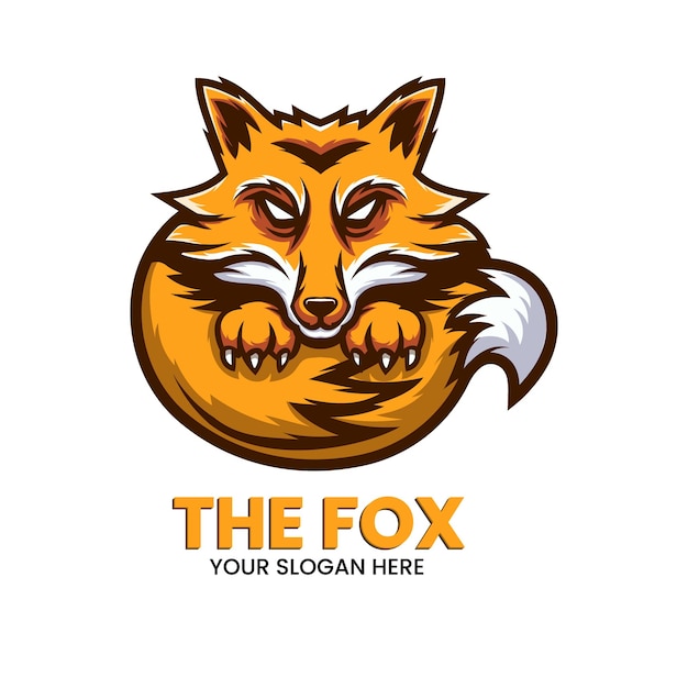 diseño del logotipo de la mascota del zorro