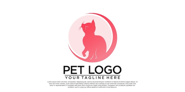 Diseño de logotipo para mascotas con un estilo creativo único Premium Vector parte 2