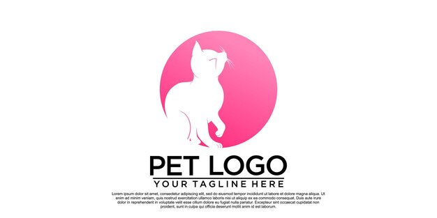 Diseño de logotipo para mascotas con un estilo creativo único Premium Vector parte 4