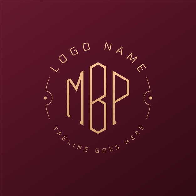 Diseño de logotipo de MBP de lujo Letra elegante MBP Monograma Logotipo minimalista Poligono plantilla de diseño de logotipo MBP