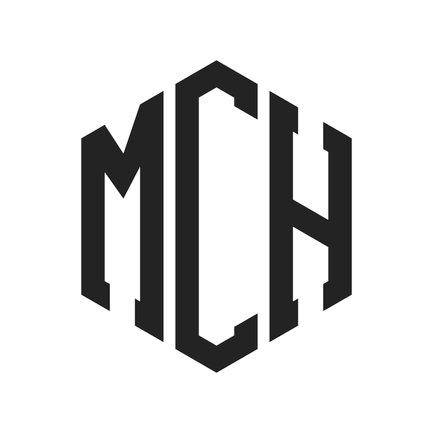 Diseño del logotipo de MCH Letra inicial MCH Monograma Logotipo con forma de hexágono