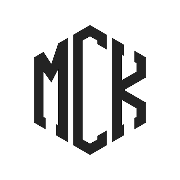 Diseño del logotipo MCK Letra inicial MCK Monograma Logotipo con forma de hexágono