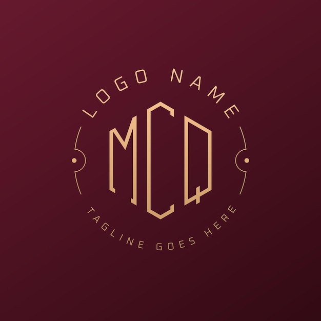 Diseño de logotipo de MCQ de lujo Letra elegante MCQ Monograma Logotipo minimalista Poligono plantilla de diseño de logotipo MCQ