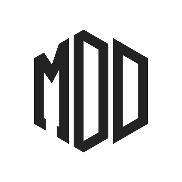 Diseño del logotipo de MDD Letra inicial MDD Monograma Logotipo con forma de hexágono