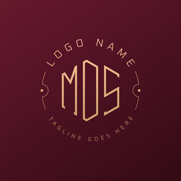 Diseño de logotipo de MDS de lujo Letra elegante MDS monograma logotipo minimalista polígono plantilla de diseño de logotipo MDS