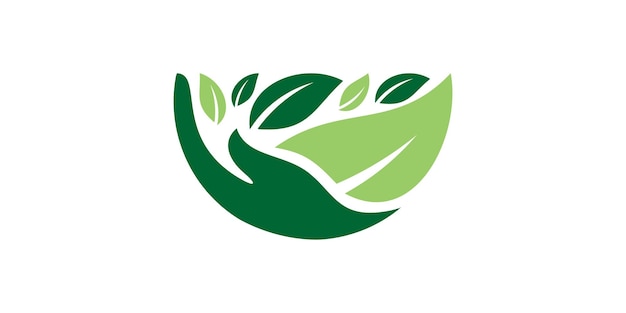 Diseño del logotipo de la medicina a base de hierbas icono símbolo vectorial