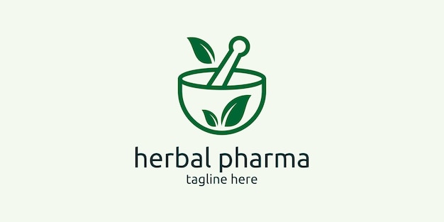 diseño de logotipo para la medicina herbal, la salud y el cuidado natural