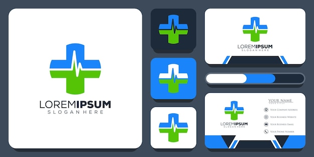 Diseño de logotipo médico abstracto
