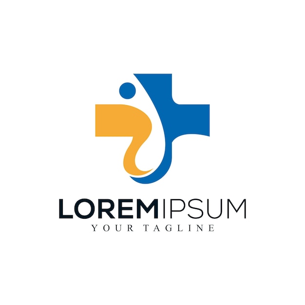 Diseño de logotipo médico abstracto