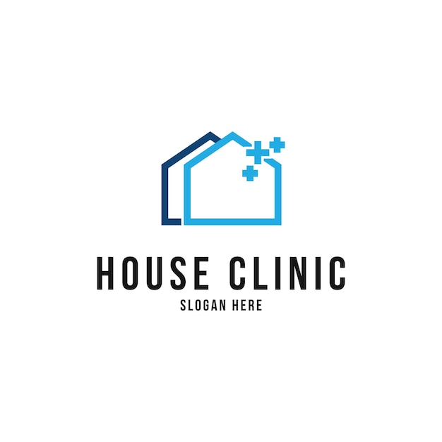 Diseño de logotipo médico de clínica doméstica para salud médica.