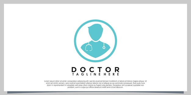 Diseño de logotipo médico con concepto moderno.