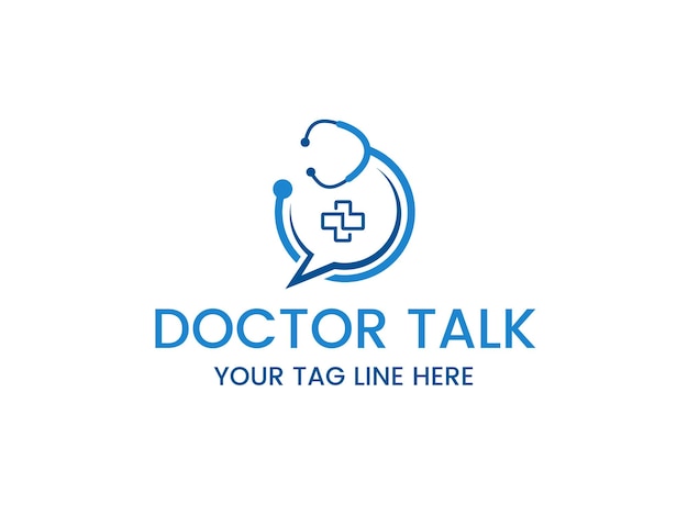 Diseño de logotipo médico Diseño de Logotipo de Estetoscopio con plantilla de diseño de logotipo medico digital