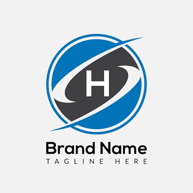 Diseño de logotipo médico inicial moderno con letra H abstracta
