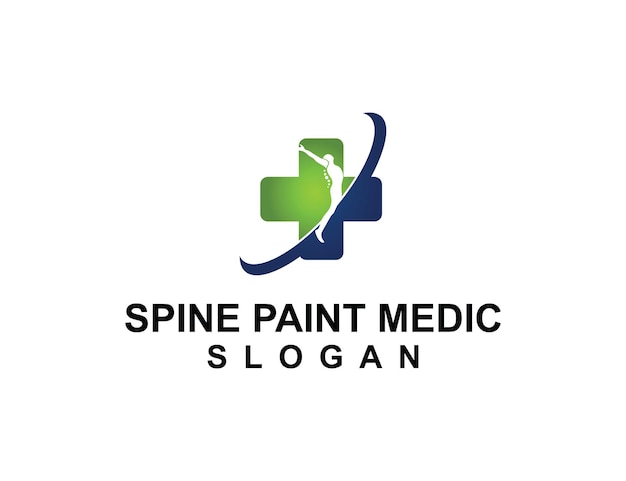 Diseño de logotipo médico de pintura de columna