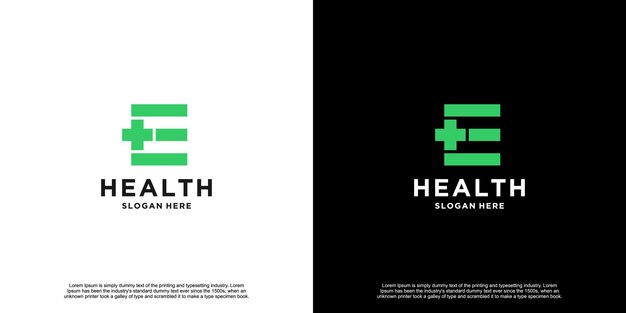 Vector diseño de logotipo médico premium moderno