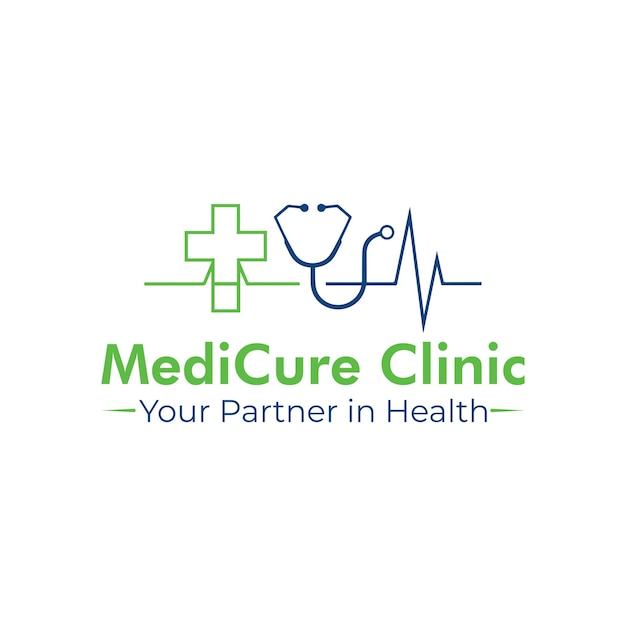Diseño de logotipo médico profesional Moderno modelo de logotipo de clínica y hospital de atención médica