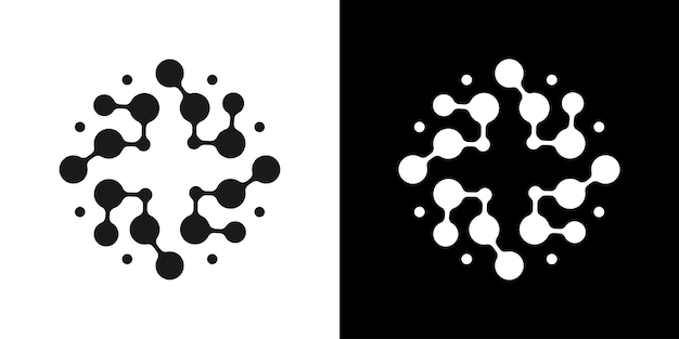 Diseño de logotipo médico y tecnología de icono de conexión ilustración vectorial