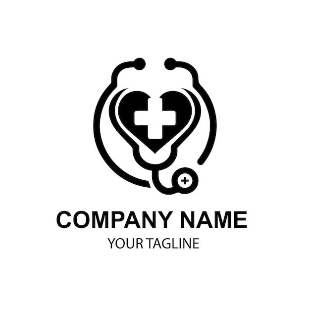 diseño de logotipo médico vectorial