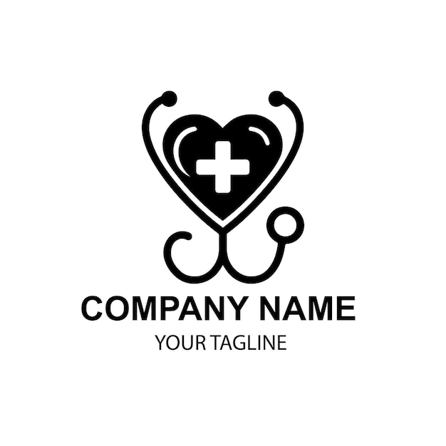 diseño de logotipo médico vectorial