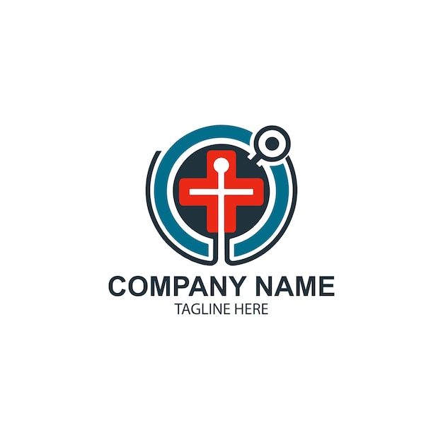 diseño de logotipo médico vectorial