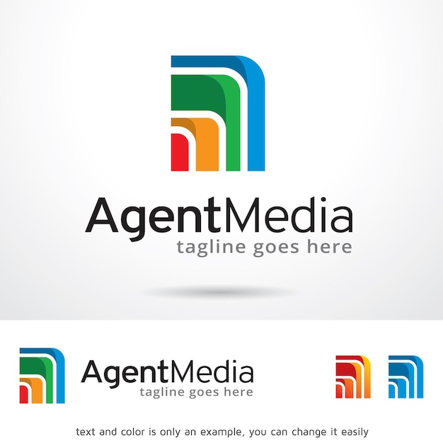Diseño de logotipo de medios abstractos