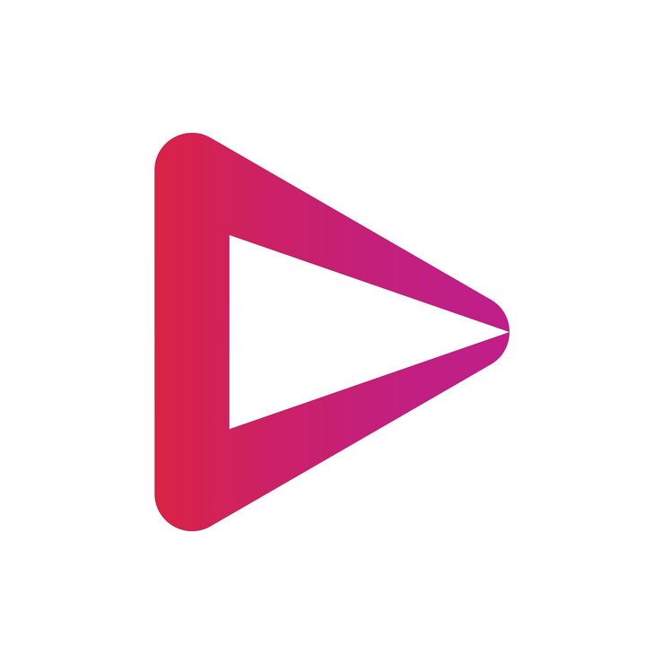 Diseño de logotipo de medios de botón de reproducción