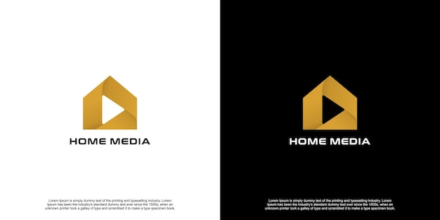 Diseño de logotipo de medios domésticos de lujo