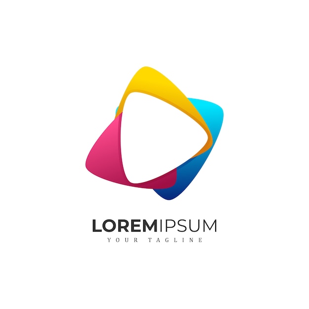 Diseño de logotipo de medios modernos