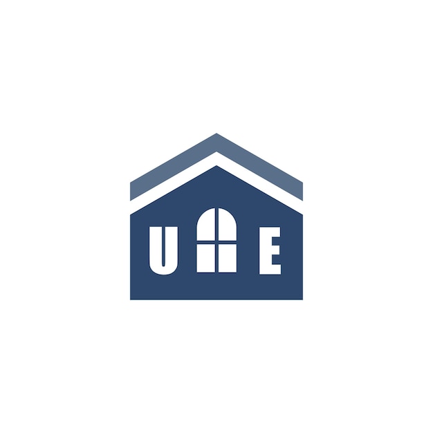 Diseño de logotipo de mejoras para el hogar moderno con icono de techo