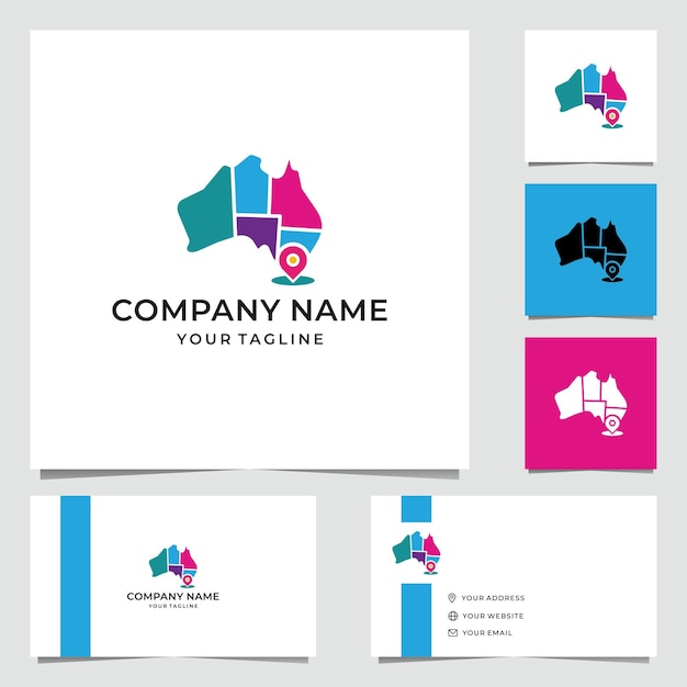 Vector diseño de logotipo de mensajería de australia simple 2