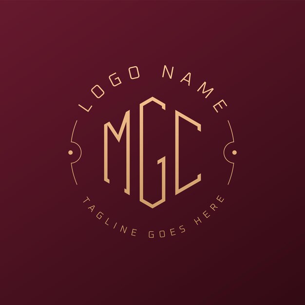 Diseño de logotipo de MGC de lujo Letra elegante MGC monograma logotipo minimalista polígono plantilla de diseño de logotipo MGC