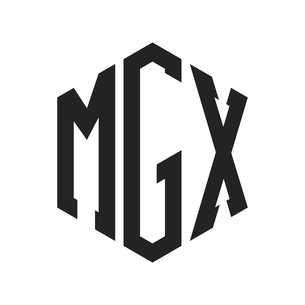 Diseño del logotipo de MGX Letra inicial Monograma de MGX Logotipo con forma de hexágono