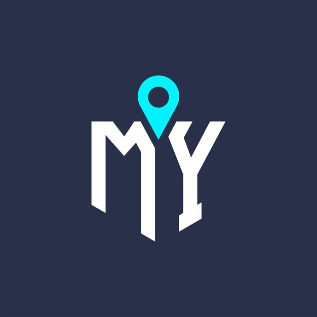 Diseño del logotipo de mi ubicación para el reclutamiento y la carta de navegación Icono vectorial de mi logotipo