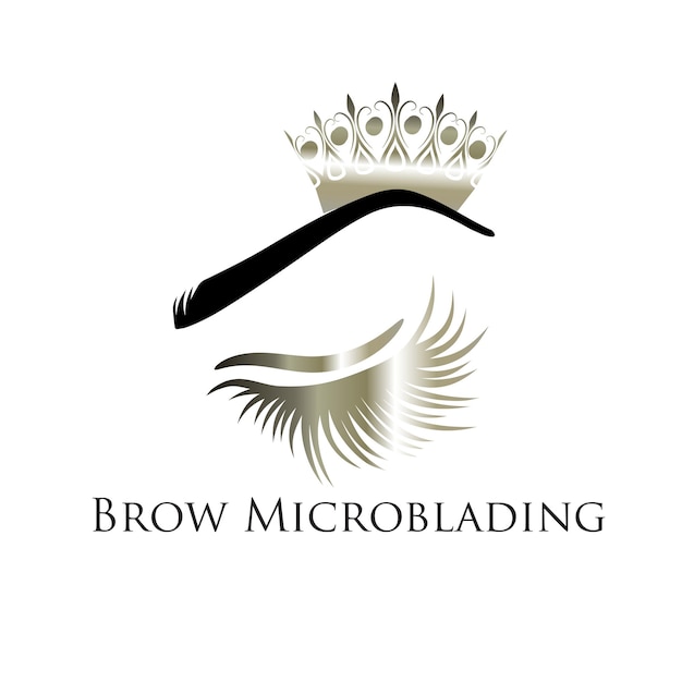 Diseño de logotipo microblading para cejas con logotipo de lash