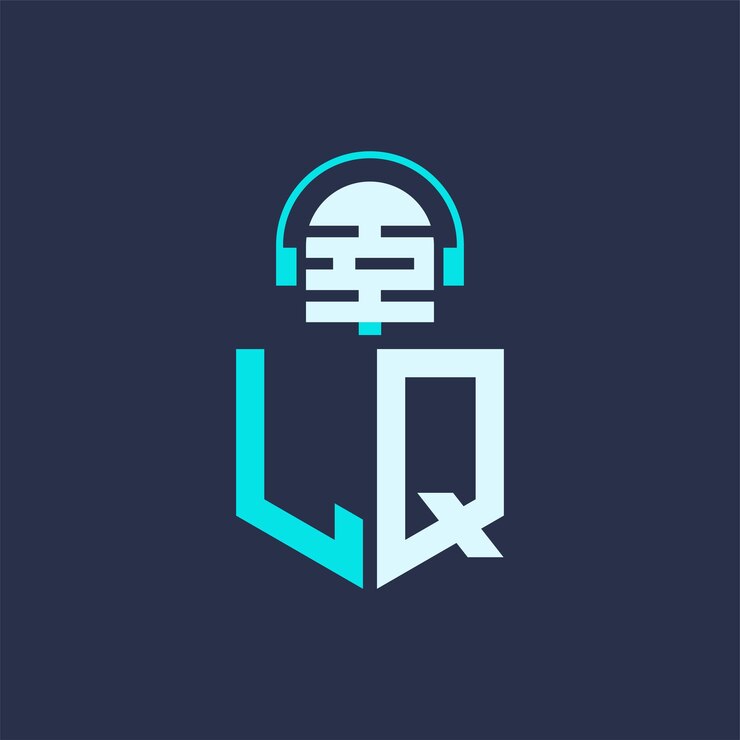 Vector diseño del logotipo del micrófono lq para música de audio y marca de podcasts carta ilustración vectorial profesional del logotipo lq para industrias creativas